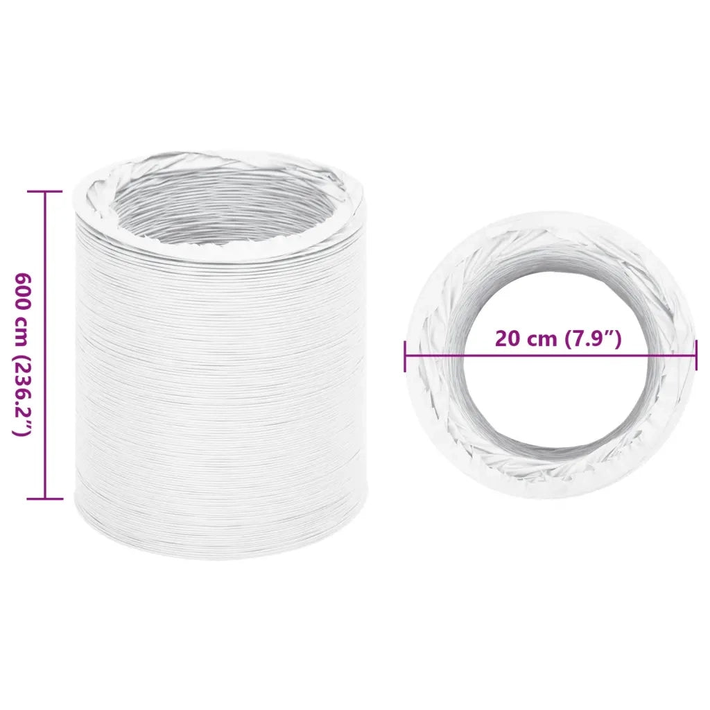 vidaXL Condotto di Scarico in PVC 6m Ø20cm