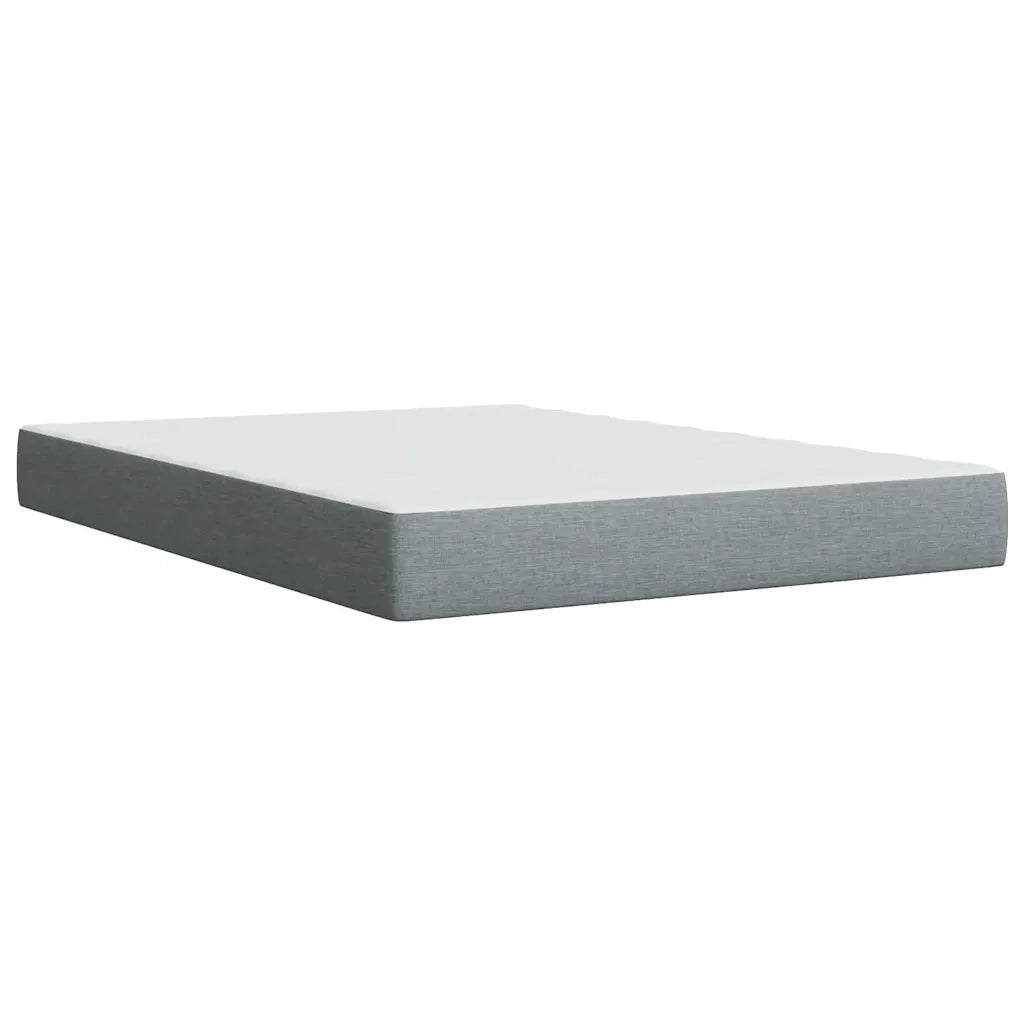 Giroletto a Molle con Materasso Grigio Chiaro 140x190cm Tessuto 3287444