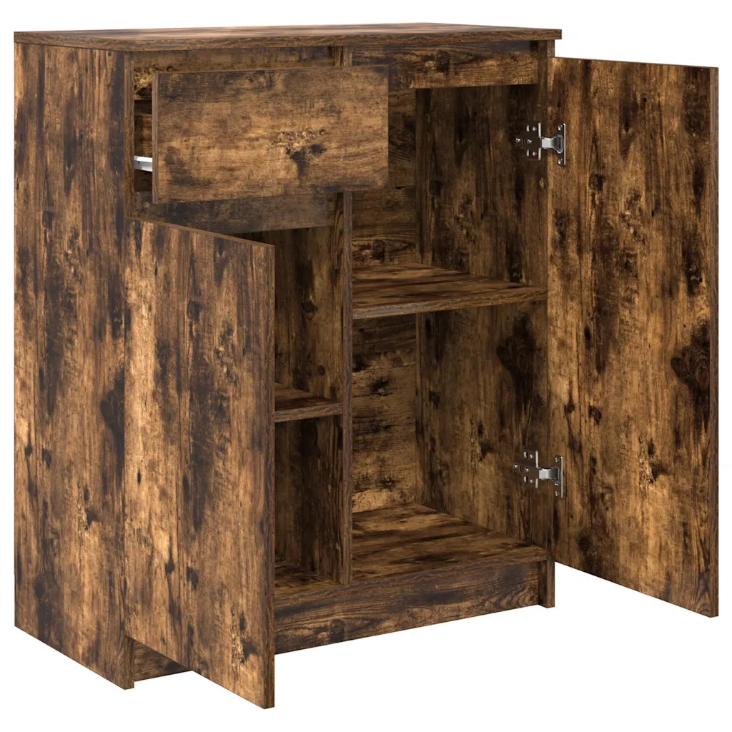 Credenza con Cassetto Rovere Fumo 71x35x84 cm in Truciolato