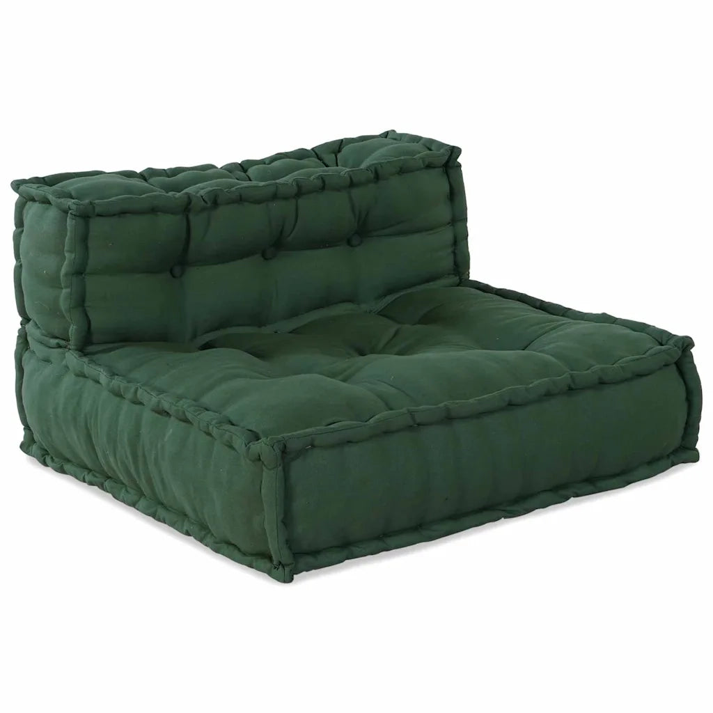 Unità di Divano Modulare 3 pcs Verde Tessuto