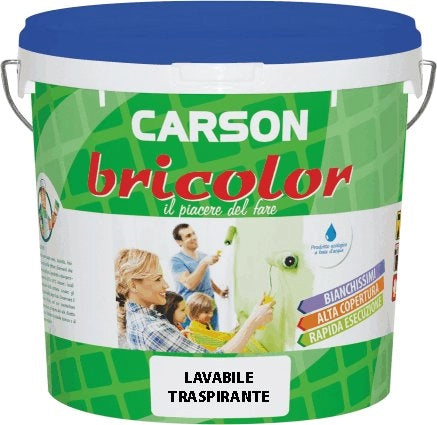 IDROPITTURA LAVABILE TRASPITANTE 'BRICOLOR' 5 lt - CARSON