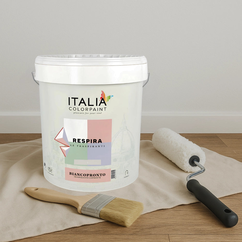 Idropittura traspirante coprente bianca vari formati respira biancopronto *** formato 2.5 lt, confezione 1