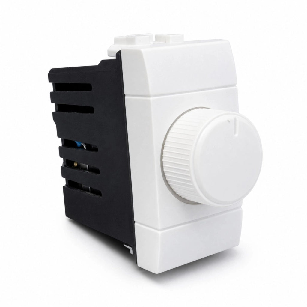 Serie Civile A2ZWORLD MBL Bianco Compatibile Con Bticino Living Light (Regolatore Dimmer A Manopola)