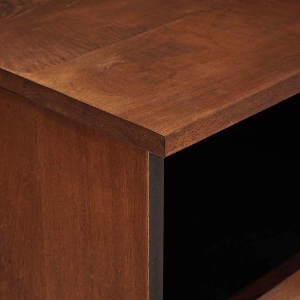 Mobile porta TV rettangolare moderno con pratico contenitore 100 x 33,5 x 46 cm in legno di mango marrone 02_0057904