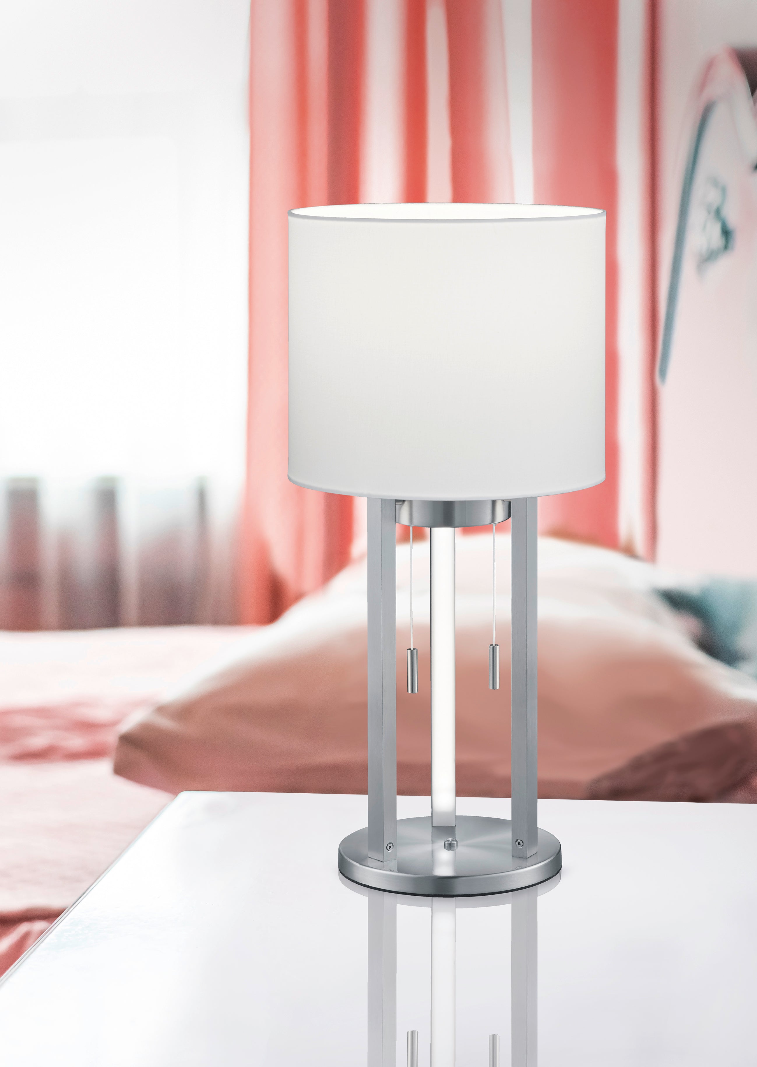 Lampada tavolo da Interno a led in Metallo Nickel Opaco