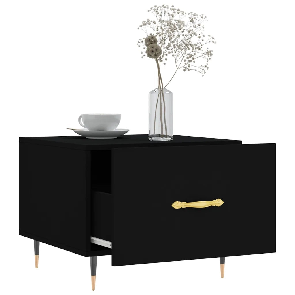 Tavolini da Salotto 2 pz Neri 50x50x40 cm in Legno Multistrato
