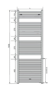 RADIATORE SCALDASALVIETTE TOGA 1500X600 VERS SOSTITUTIVI INTERASSE 600 RAL9016
