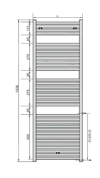 RADIATORE SCALDASALVIETTE TOGA 1500X600 VERS SOSTITUTIVI INTERASSE 600 RAL9016