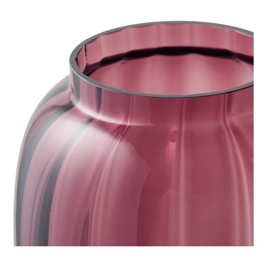 Vaso Decorativo Helsingor, Rosso, Vetro, 17x17x21 cm
