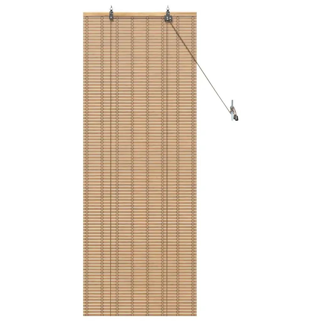 vidaXL Tenda a rullo con tende Marrone Chiaro 60 x 160 cm Bambù