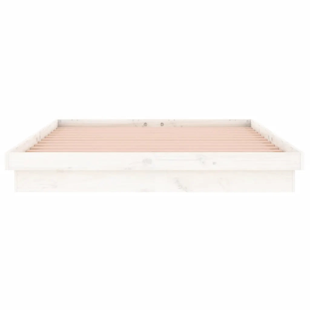 Giroletto LED Bianco 140x190 cm in Legno Massello 820018