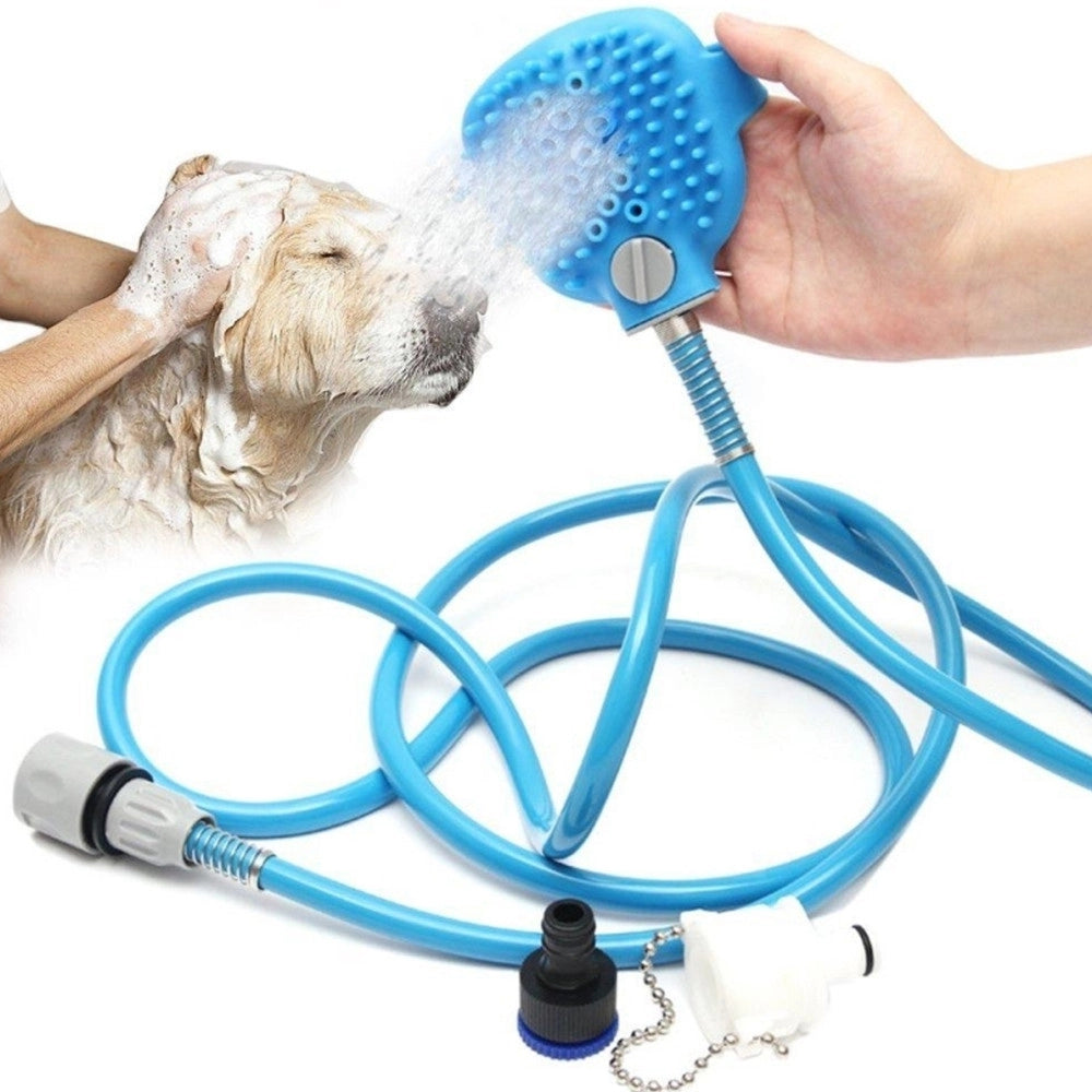 Trade Shop - Guanto Con Spruzzo Acqua Spazzola Bagno Pettinare Peli Massaggiante Per Cane Gatto -