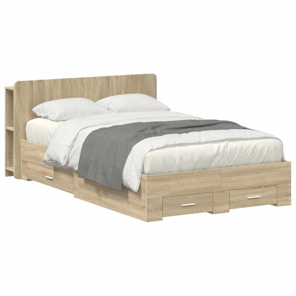 Telaio del letto con storage Rovere Sonoma 120 x 200 cm 3433747