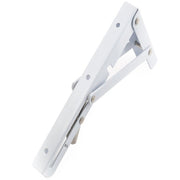 Trade Shop - Reggimensola Supporto Staffa In Metallo Pieghevole Regolabile Bianca 40x20cm -