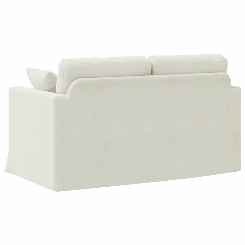 Divano Crema 138 x 78 x 80 cm Velluto