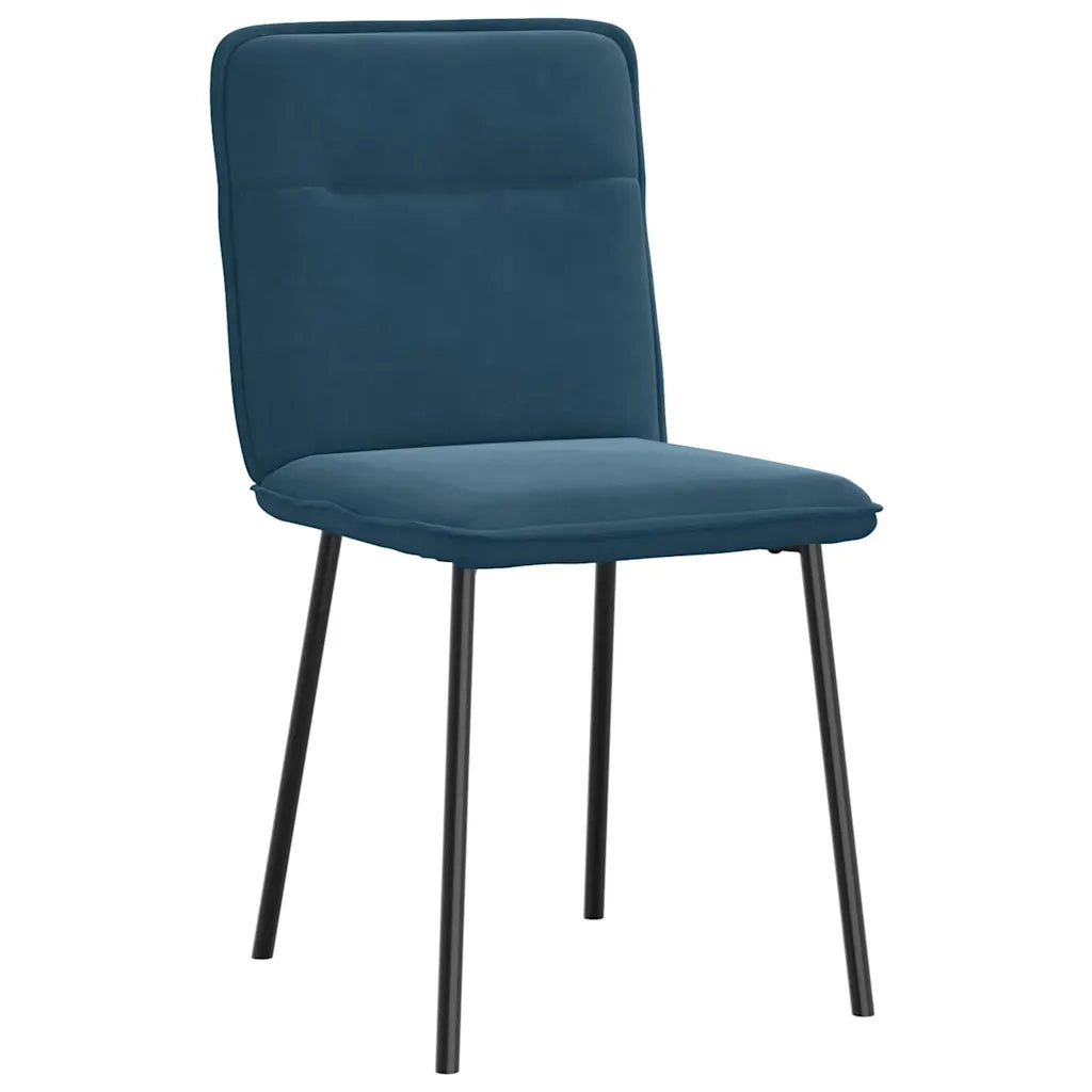 vidaXL Sedie da Pranzo 2 pz Blu in Velluto