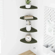 Mensola sospesa 4 pcs Verde oliva 18 x 18 x 2 cm 8004095