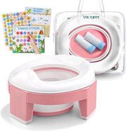 Trasferta di igiene portatile - contenitore wc per bambini pieghevole con valigetta - adatto per bambini dai 2 ai 5 anni