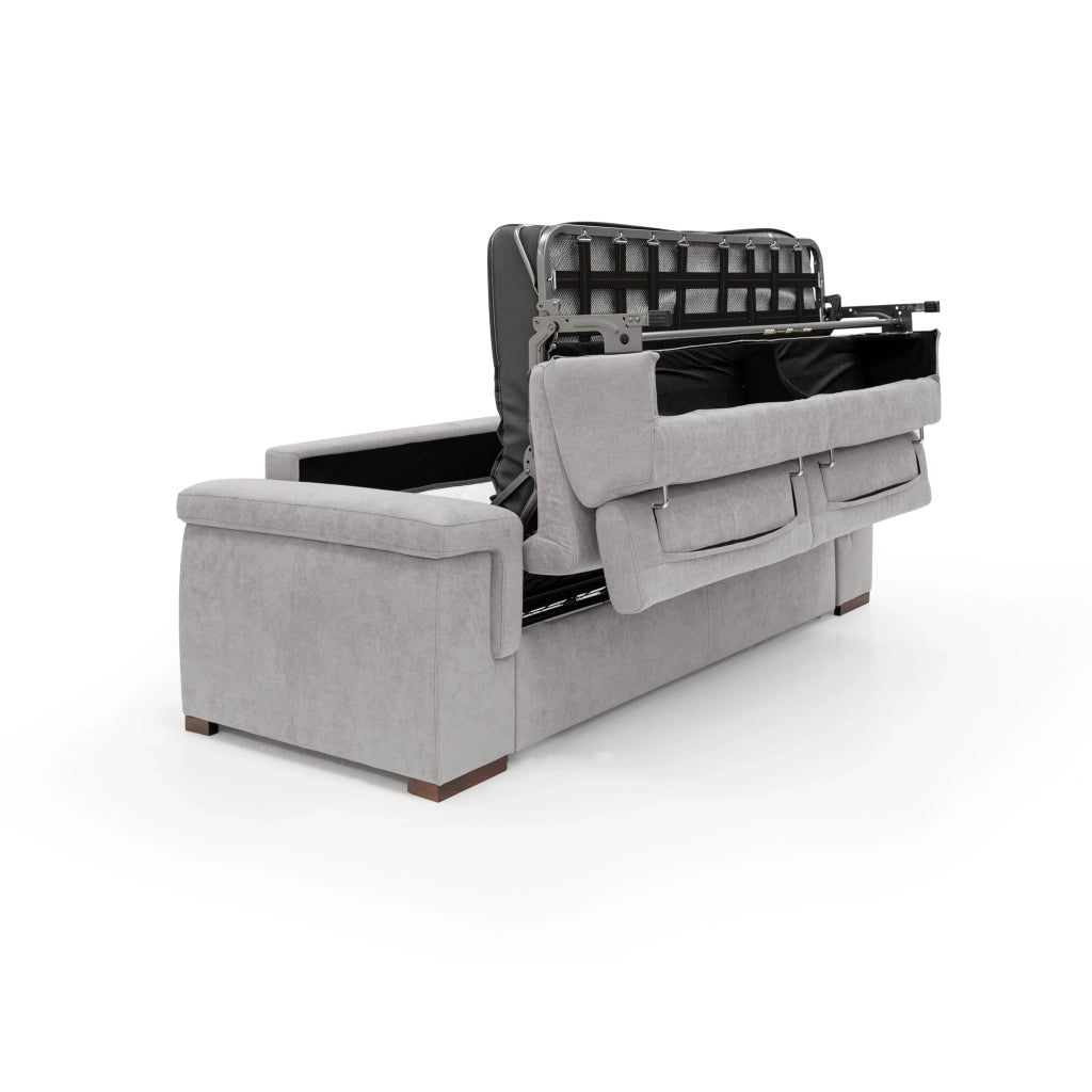 Giunone Divano letto mat. H18 220 cm (mat. 140x197 cm) grigio chiaro