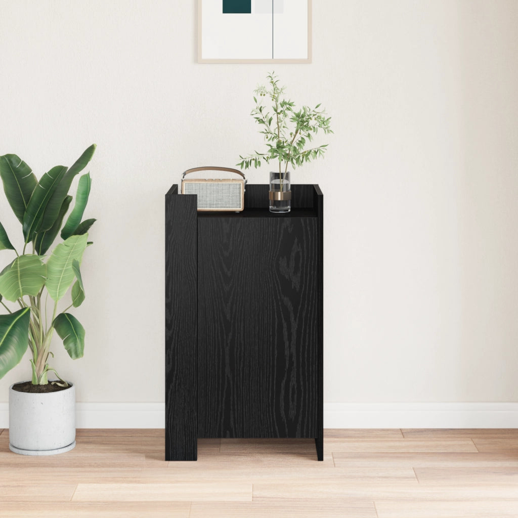 Credenza Rovere Nero 45x35x75 cm Legno ingegnerizzato
