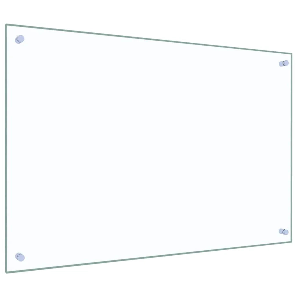 Set di 2 paraschizzi per cucina in vetro temperato 90 x 60 cm resistenti al calore design moderno trasparenti 02_0056225