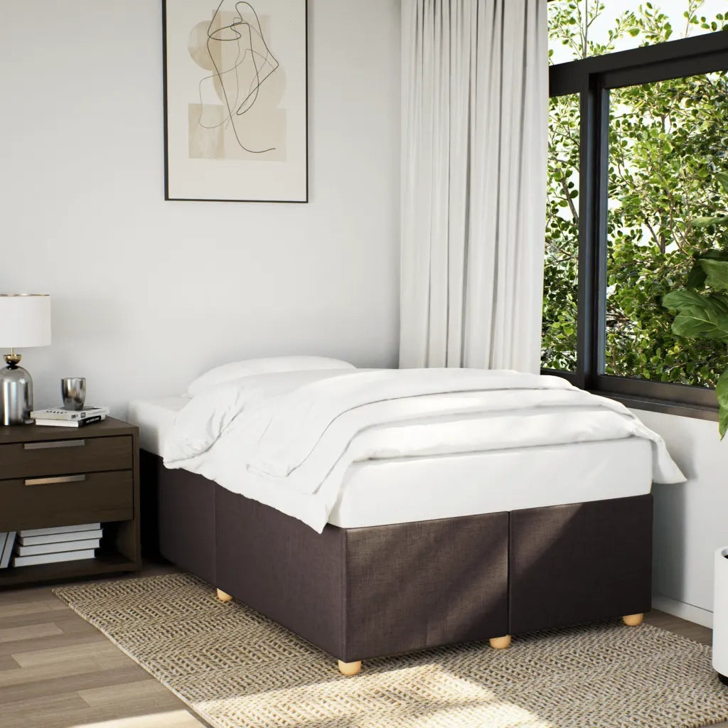 Giroletto senza Materasso-Struttura Letto Marrone Scuro 120x200 cm Tessuto 562622