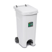 BIDONE URBAN ECO SYSTEM CON PEDALE LT.80- - cm.51x40x79,5h. - bianco - 1 pezzi STEFANPLAST