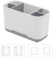 Cassetto di archiviazione con più contenitori - Supporto per tenere ferma la spazzola da denti - Asciugamano per il bagno - Organizzatore da bagno con contenitori rimovibili.