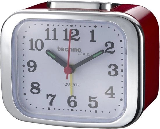 Orologio analogico a quarzo - Indicazioni luminose - 1 pezzo - Rosso metallic - XX-Large