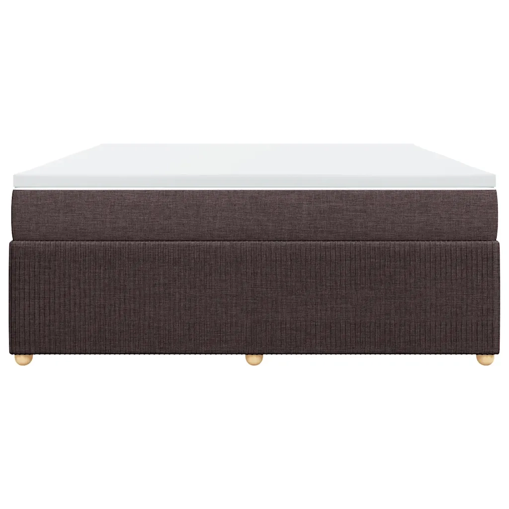 Giroletto a Molle con Materasso Marrone Scuro 180x200cm Tessuto 3285591