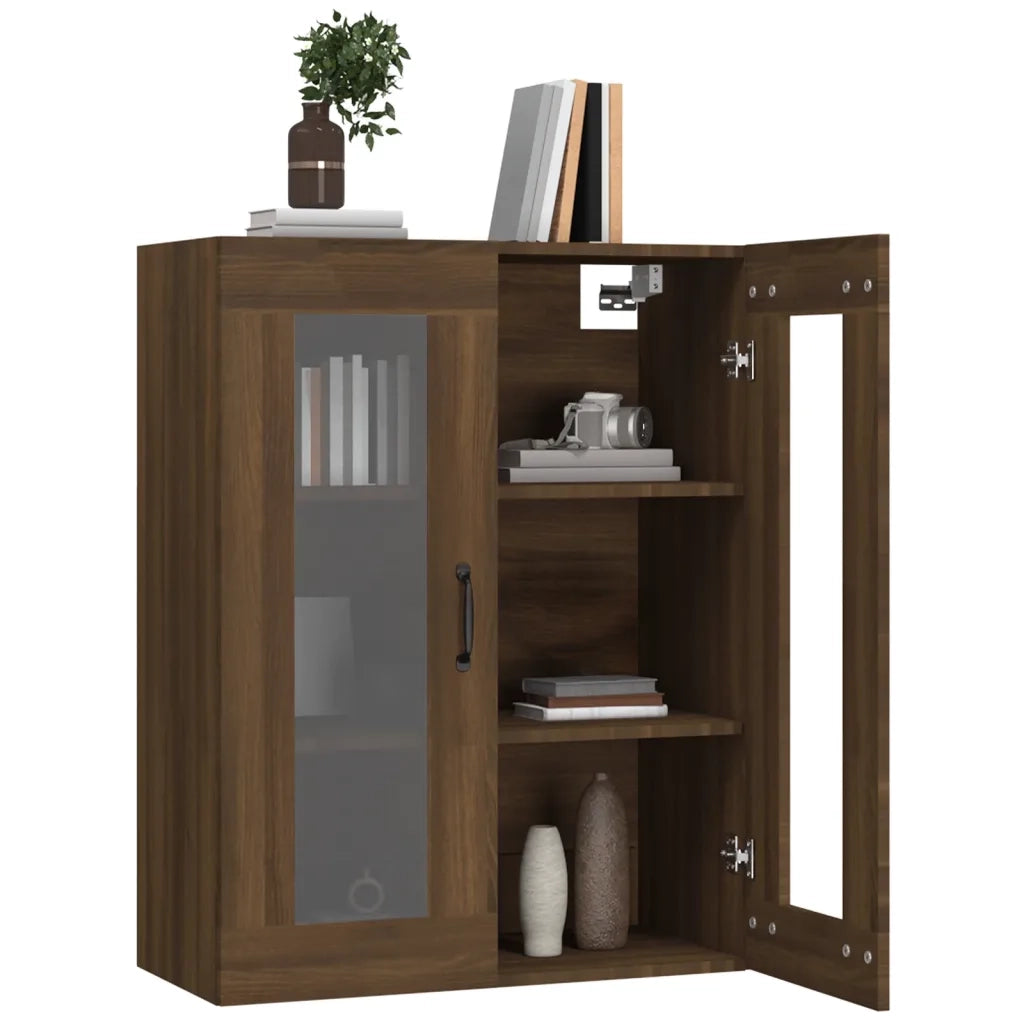 Armadietto Pensile a Parete Rovere Marrone 69,5x34x90 cm CFW6974234