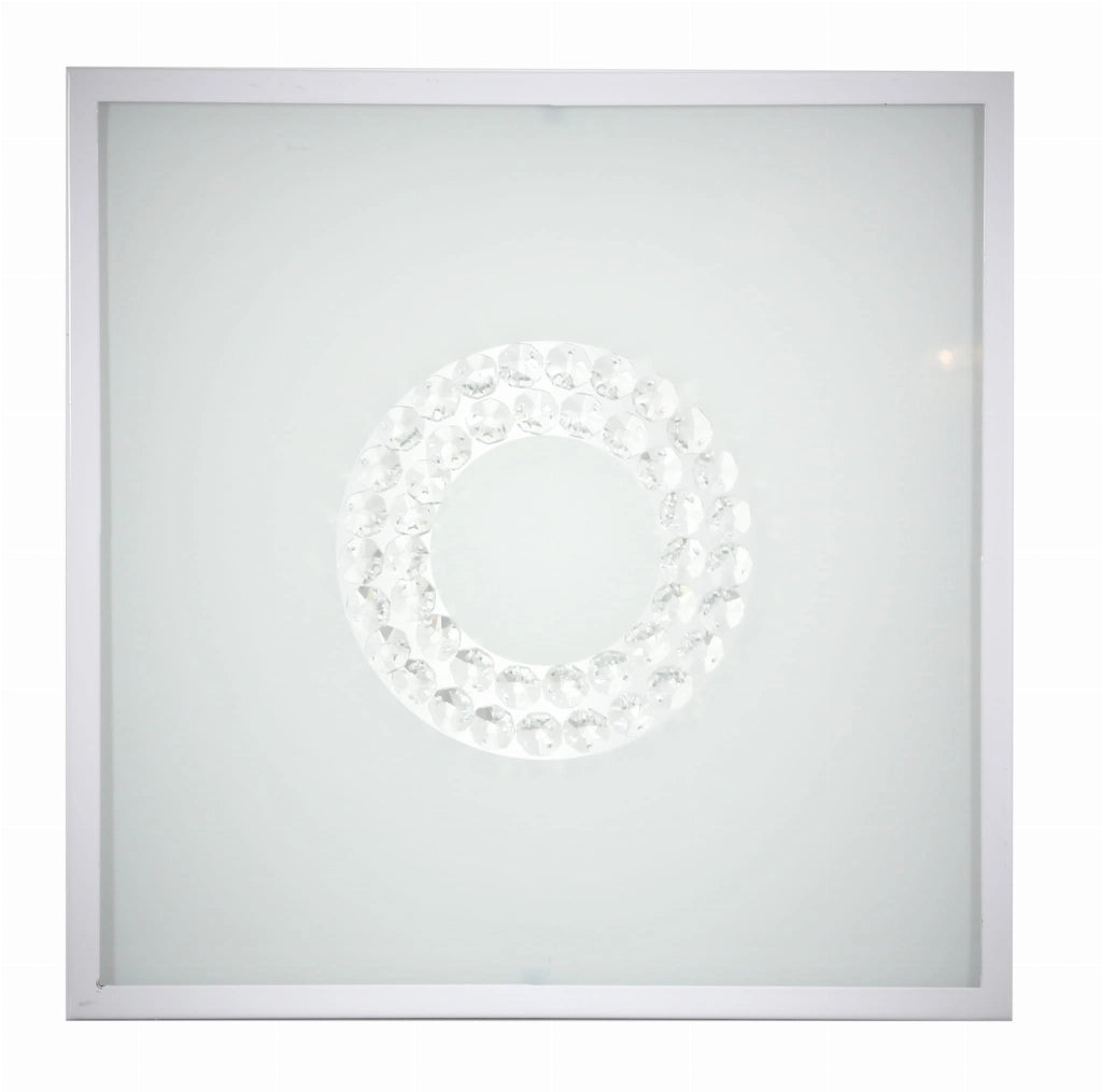 Candellux plafoniera LUX 10-60655 quadrata 29cm bianca 16W 6500K