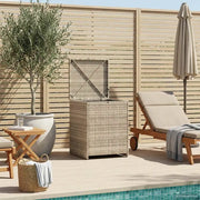 Scatola per Cuscini Grigio chiaro 55 x 55 x 69 cm polyrattan