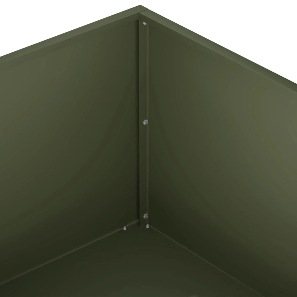 Vaso da giardino 2 pz Verde Oliva 40 x 40 x 20 cm 8004987
