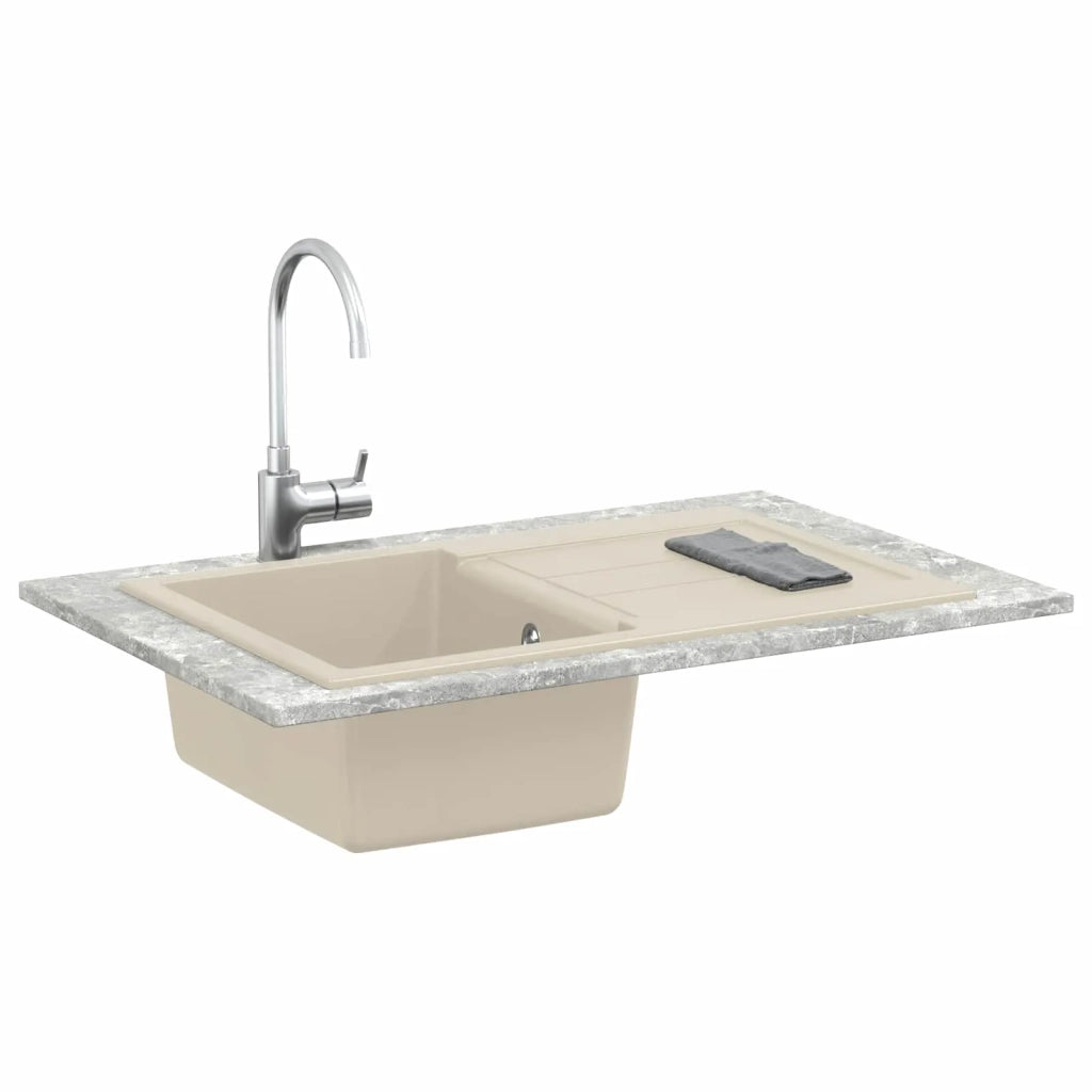 Lavello Beige 780 x 500 mm 80% Quarzo e 20% Resina 42028394