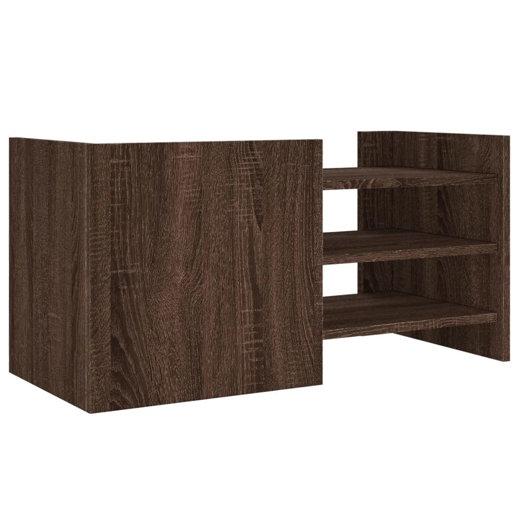 Mobile TV multimediale scaffale TV mobile TV sala da pranzo soggiorno camera da letto rovere 80 x 35 x 40 cm legno ingegnerizzato marrone 02_0027227