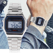 Orologio Digitale Vintage Rosa - Acciaio Inossidabile - Illuminazione LED - Adatto alle Donne - Modello B640Wc