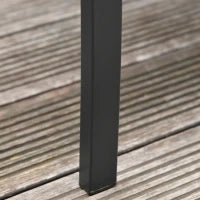 Salotto da Esterno, Set 4 Pezzi con 1 Tavolino, 2 Sedie da Giardino e 1 Panca in Metallo, Nero