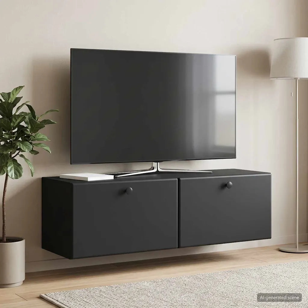 Mobile Porta TV da Muro 98 x 31 x 30 cm Nero 899236