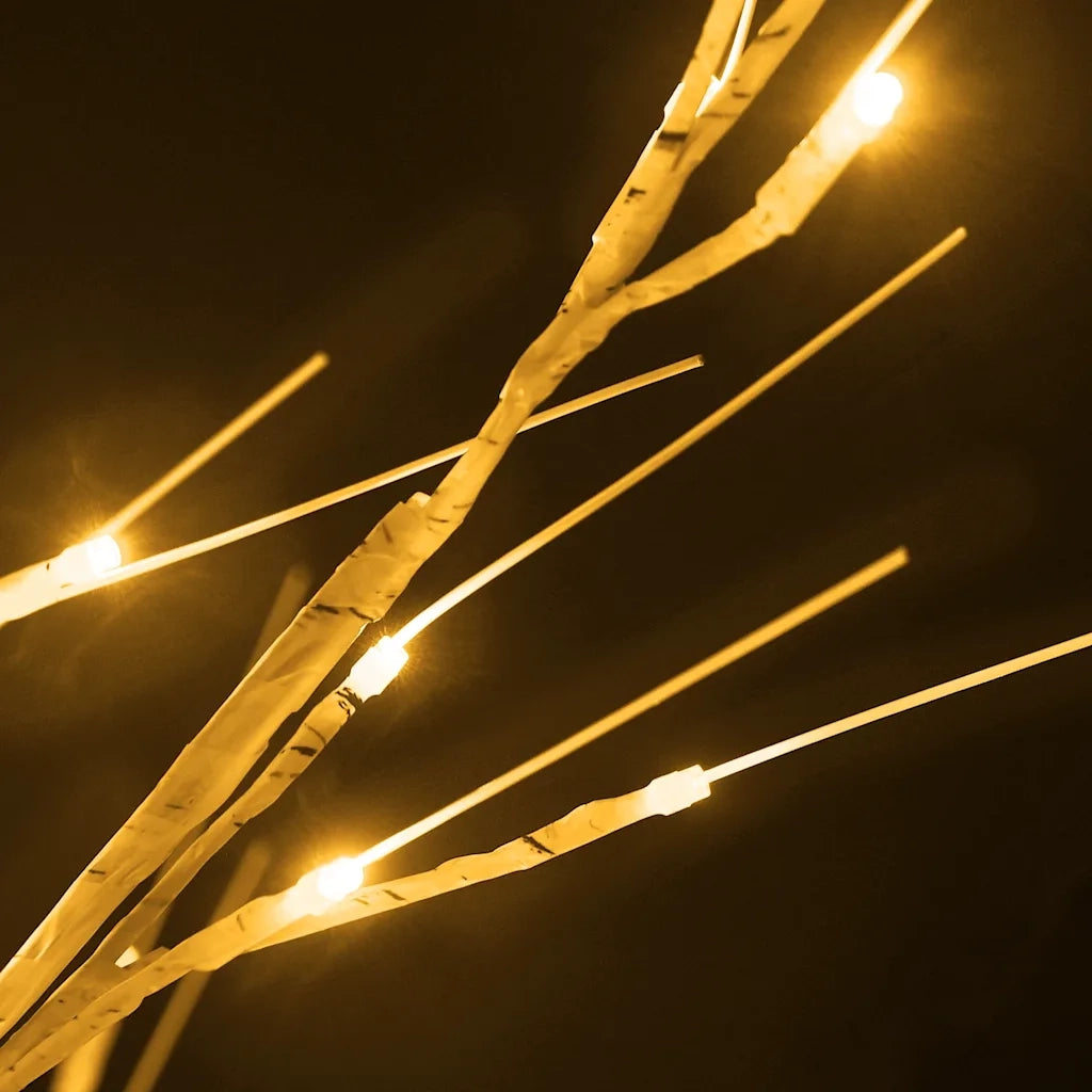 Betulla Bianca con LED Bianco Caldo 672 LED 400 cm 345147