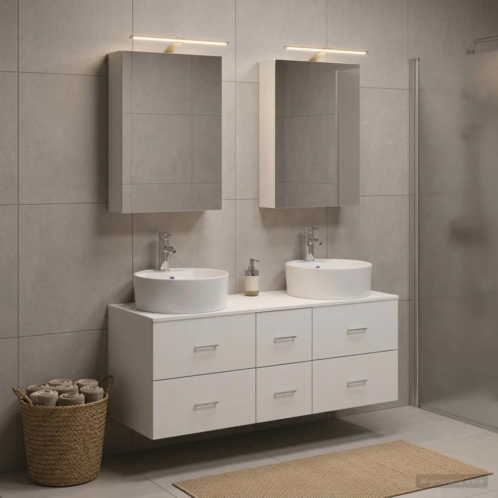 Set di mobili per il bagno 5 pcs Bianco 3406911