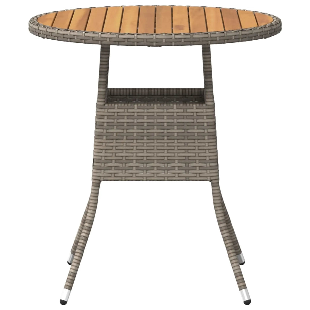 Tavolo per la cena Grigio e Acacia 70 x 70 x 73 cm 42026919