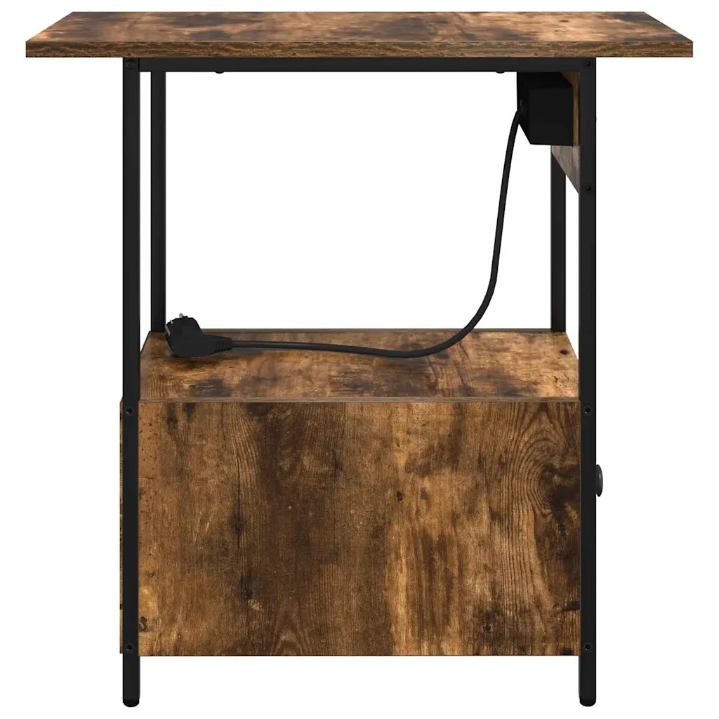 Armadio da Notte Rovere fumé 60 x 30 x 61 cm Legno multistrato 859597