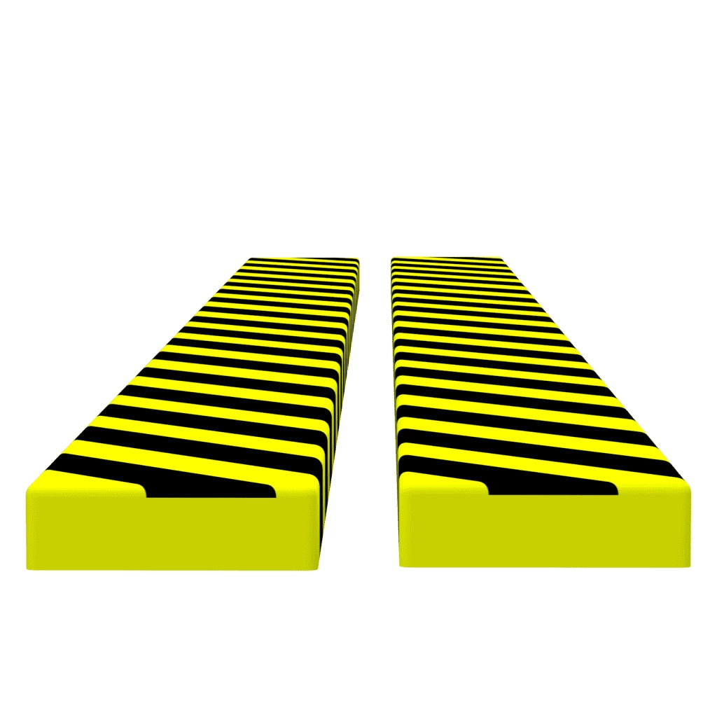 Protezioni Angoli 2 pz Giallo e Nero 6x2x101,5 cm in PU CFW2404437