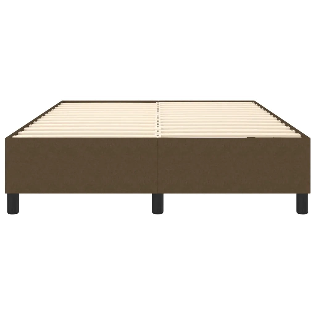 Struttura Letto a Rete a Molle Marrone Scuro 140x200 cm Tessuto 3120865