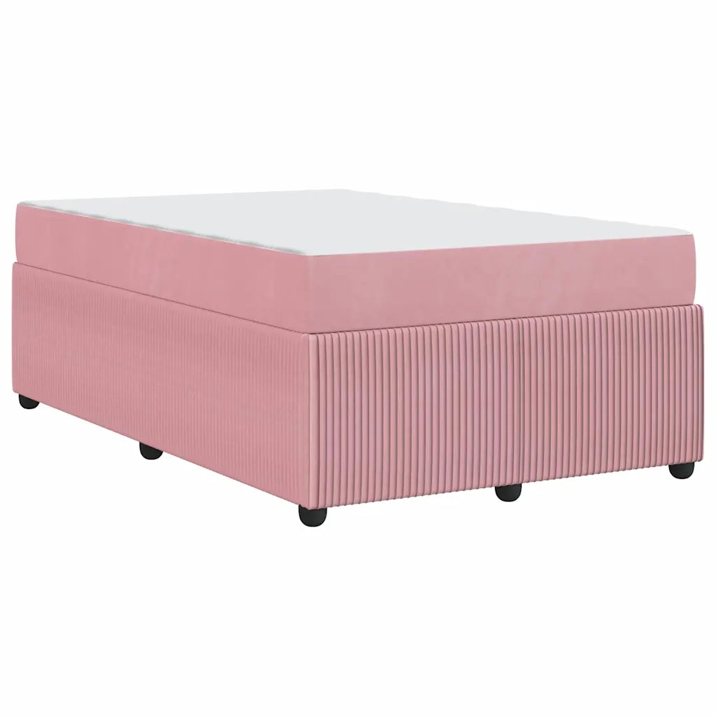 Struttura del letto con materasso Rosa 120 x 200 cm Tessuto 3398391