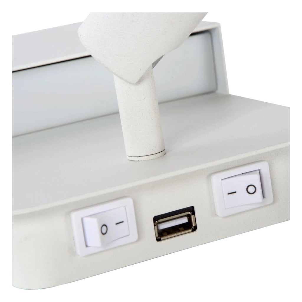 Lucide BOXER applique bianca LED 5W 3000K 2luci lettura