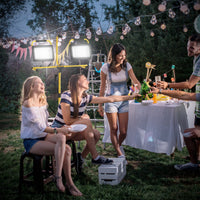 Faretti LED da Esterno IP65 75x62x170 cm da 6500K con Treppiede Staccabile Giallo e Nero