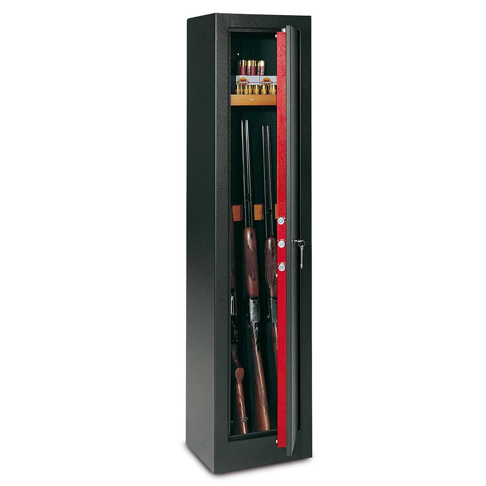 Fuciliera Portafucili a Chiave per 11 Armi con Tesoretto Serie Riv. Legno Technomax - 1605X625X370Mm