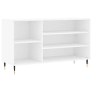 Scarpiera | Mobile per scarpe Bianco Lucido 102x36x60 cm in Legno Multistrato